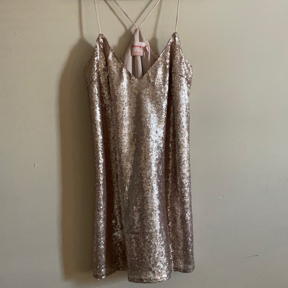 Showpo Strappy Sequin Mini